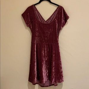 Thrifted cross-back velvet dress